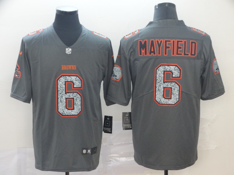 Men's Cleveland Browns Baker Mayfield Gray Jersey